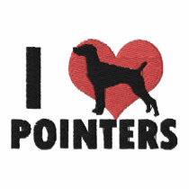I Love Pointers Embroidered Shirt (T-Shirt) embroidered shirts