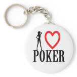 I Love Poker Keychain