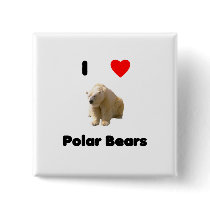 I love polar bears Button by towalj I love polar bears Button