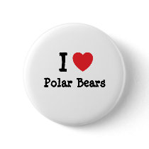 I love Polar Bears heart custom personalized buttons by funnycustomtshirts I love Polar Bears heart custom personalized buttons