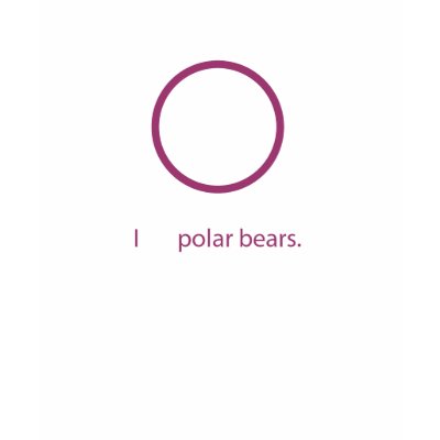 I love polar bears. tshirt by cleansolarliving