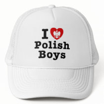 I Love Polish Boys Mesh Hat