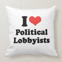 I LOVE POLITICAL LOBBYISTS - .png Throw Pillows
