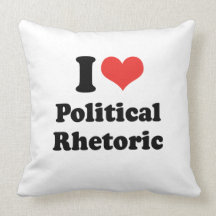 I LOVE POLITICAL RHETORIC - .png Throw Pillows