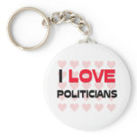 I LOVE POLITICIANS KEY CHAIN