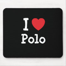 I love Polo heart custom personalized mousepads