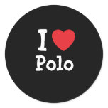 I love Polo heart custom personalized stickers