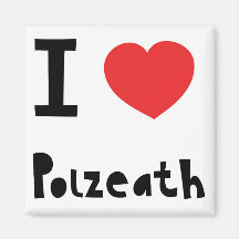 I love Polzeath Refrigerator Magnets
