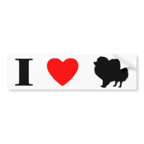 I Love Pomeranians Bumper Sticker bumper stickers by MenagerieMayhem I Love Pomeranians Bumper Sticker bumper stickers