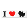 I Love Pomeranians Bumper Sticker