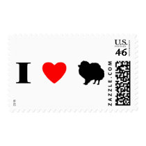 I Love Pomeranians Postage Stamps
