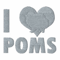 I Love Poms Embroidered Shirt (Hoodie) embroidered shirts
