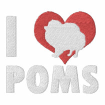 I Love Poms Embroidered Shirt (Polo) embroidered shirts