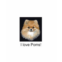 I love Poms T-shirt by ZannyPetz I love Poms T-shirt