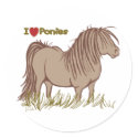 I Love Ponies stickers