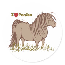 I Love Ponies stickers by PaintingPony I Love Ponies stickers