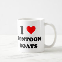 I Love Pontoon Boats mugs