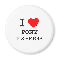 I Love Pony Express Fridge Magnets