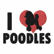 I Love Poodles Embroidered Shirt (Zip Hoodie) embroidered shirts by MenagerieMayhem I Love Poodles Embroidered Shirt (Zip Hoodie) embroidered shirts