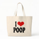 I Love Poop Tote Bags