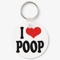 I Love Poop keychains