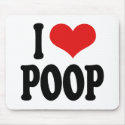 I Love Poop mousepads