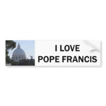 I LOVE POPE FRANCIS BUMPER STICKERS