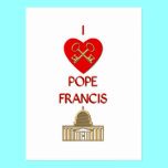 I Love Pope Francis postcards