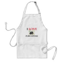 I Love Porcupines Apron