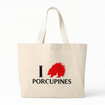I Love Porcupines Canvas Bag