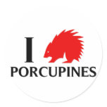 I Love Porcupines stickers