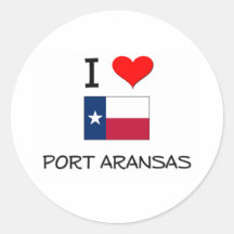 I Love Port Aransas Texas Stickers