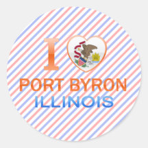 I Love Port Byron, IL Round Sticker