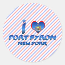 I love Port Byron, New York Round Sticker