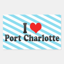 I Love Port Charlotte, United States Rectangle Sticker