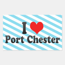 I Love Port Chester, United States Rectangular Sticker