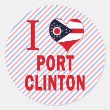 I love Port Clinton, Ohio Round Sticker