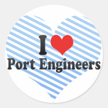 I Love Port Engineers Stickers