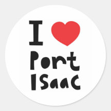 I love Port Isaac Round Sticker