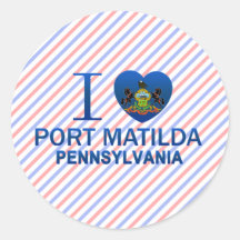 I Love Port Matilda, PA Stickers