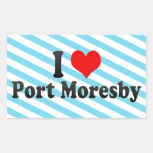 I Love Port Moresby, Papua New Guinea Stickers