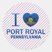 I Love Port Royal, PA Round Stickers