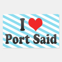 I Love Port Said, Egypt Rectangle Stickers