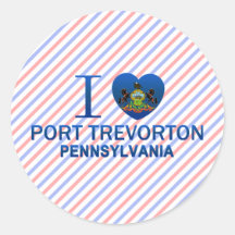 I Love Port Trevorton, PA Round Stickers