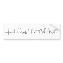 I love Portland in an extraordinary ecg style Bumper Sticker