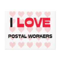 I LOVE POSTAL WORKERS postcards by professions I LOVE POSTAL WORKERS postcards