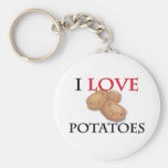 I Love Potatoes Key Chain