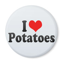 I Love Potatoes Fridge Magnets