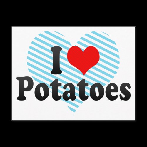 I Love Potatoes Post Card