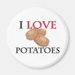 I Love Potatoes Refrigerator Magnet